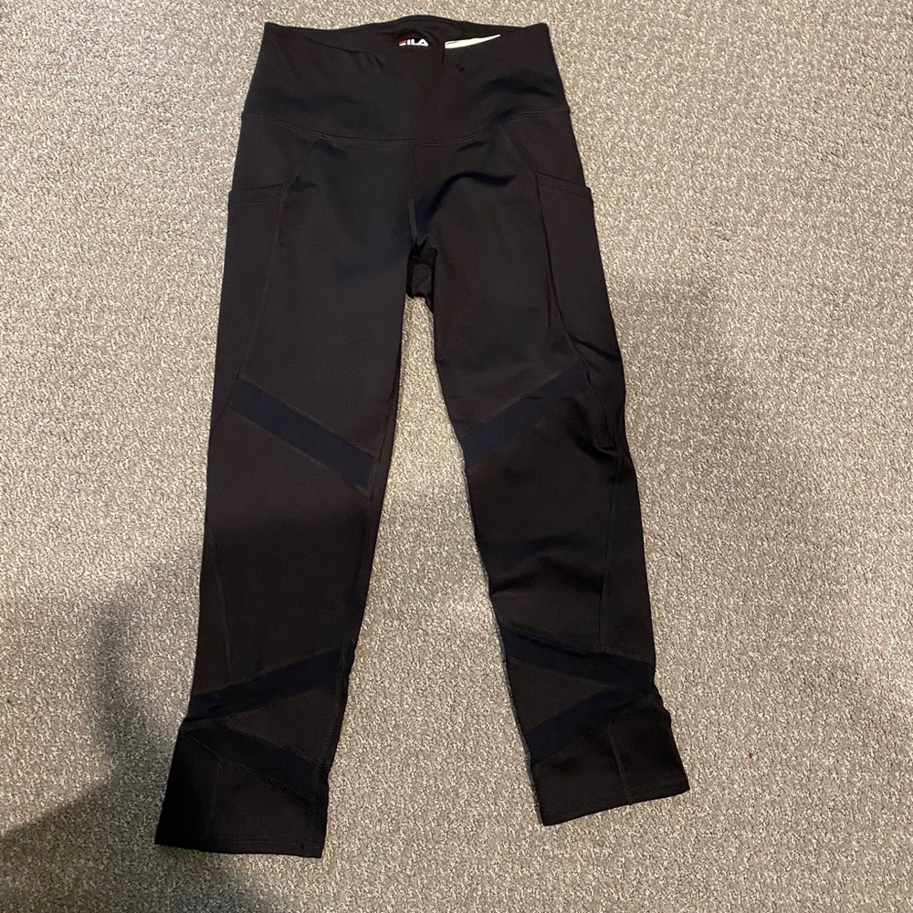 New Fila Sport XS Crop leggings with Mesh Detail